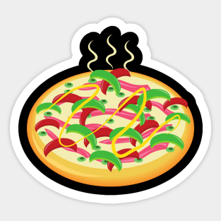 Pizza with lots of toppings Sticker